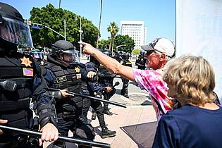 Maximilian Haupt/dpa | Trotz Widerstands aus Kalifornien schickte Trump die Nationalgarde nach Los Angeles.