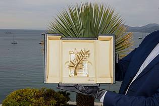 Vianney Le Caer/Invision/AP/dpa | Die Goldene Palme ist der Hauptpreis des Festivals (Archivbild). 