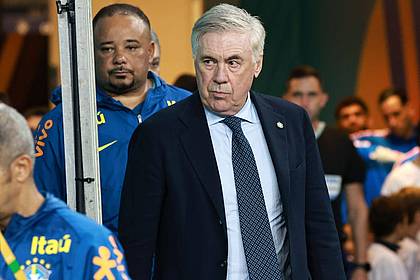Leco Viana, Leco Viana/TheNEWS2 via ZUMA Press Wire/dpa | Trainer Carlo Ancelotti war nach der perfekten WM-Qualifikation zufrieden