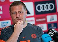Sven Hoppe/dpa | Max Eberl spricht in Orlando über Transferaufgaben und Transferpläne.