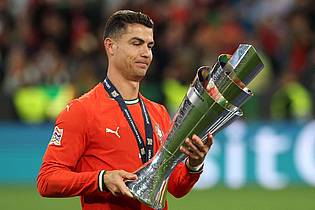 Christian Charisius/dpa | Cristiano Ronaldo holte seinen dritten Titel mit Portugals Nationalteam.
