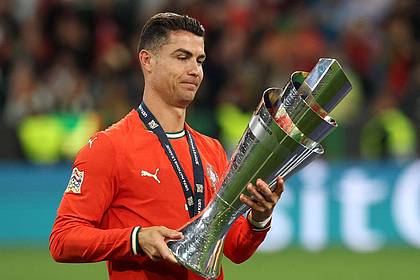 Christian Charisius/dpa | Cristiano Ronaldo holte seinen dritten Titel mit Portugals Nationalteam.