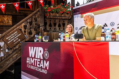 Philipp von Ditfurth/dpa | Bundestrainer Christian Wück gab seinen EM-Kader im Europapark Rust bekannt.